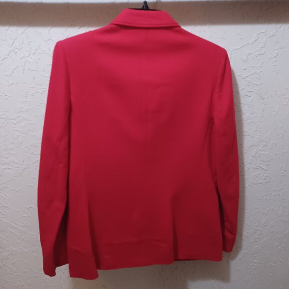 Vtg Jack Winter Red Wool Blend Blazer Size 8 | Academia Preppy Career Jacket - Picture 5 of 16